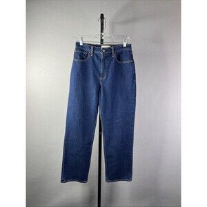 Abercrombie & Fitch Blue Straight Leg High-Rise Jeans